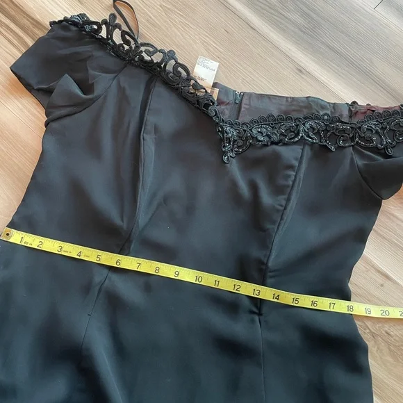 Vintage Jessica McClintock Gunne Sax Black Evening Dress Size 18 - Picture 12 of 12